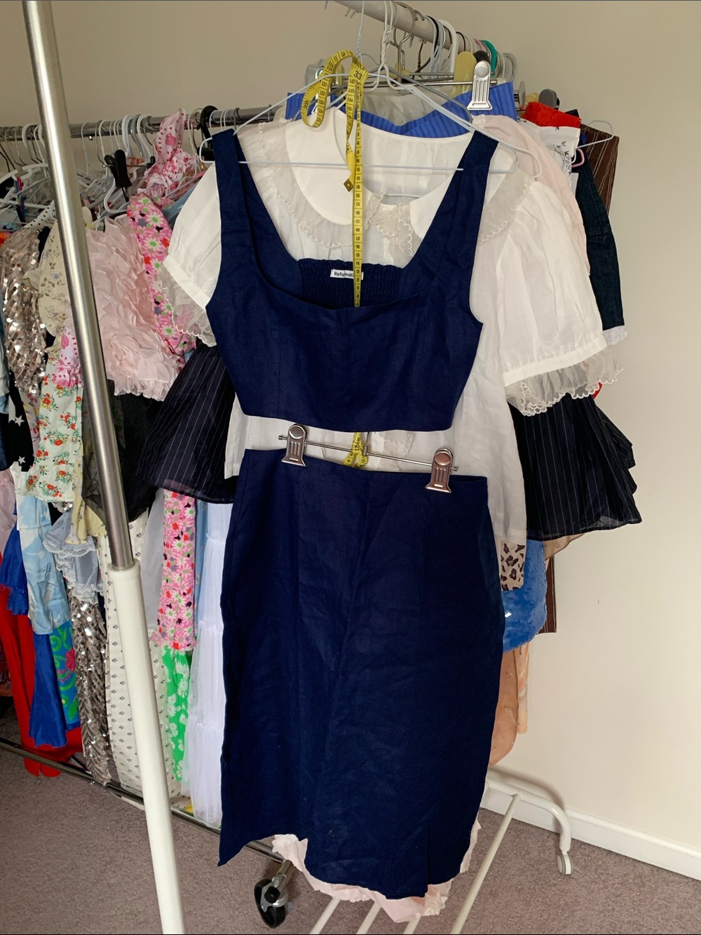 NWOT Reformation 100% Linen Top and Skirt Set
